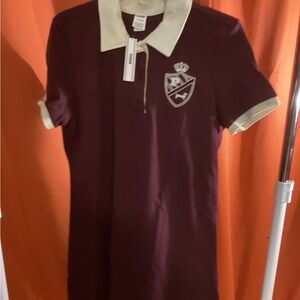 PINK Victoria's Secret Burgundy Dress with Cream Collar